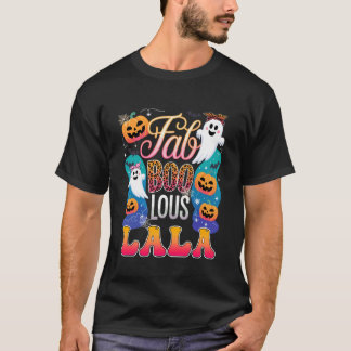 Cute Leopard Fab Boo Lous Lala Spooky Halloween Co T-Shirt