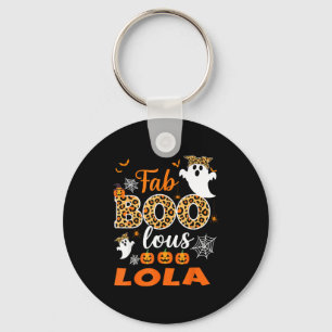 Cute Leopard Fab Boo Lous Lola Soky Halloween Cost Keychain