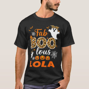 Cute Leopard Fab Boo Lous Lola Soky Halloween Cost T-Shirt