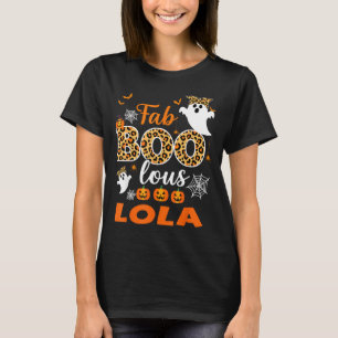 Cute Leopard Fab Boo Lous Lola Soky Halloween Cost T-Shirt