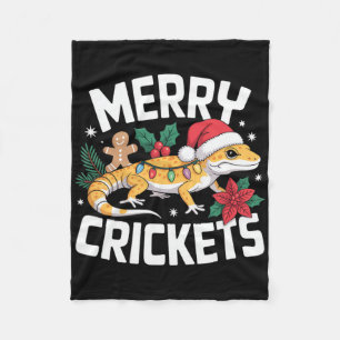 Cute Leopard Gecko Christmas Pun Fleece Blanket