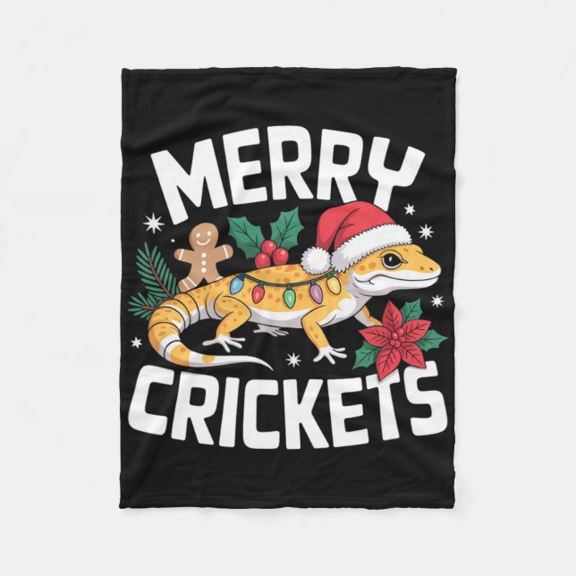 Cute Leopard Gecko Christmas Pun  Fleece Blanket (Front)