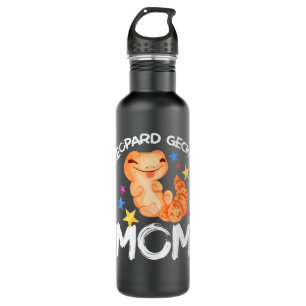 Cute Leopard Gecko Mom Reptile Gecko Animal Leopar 710 Ml Water Bottle