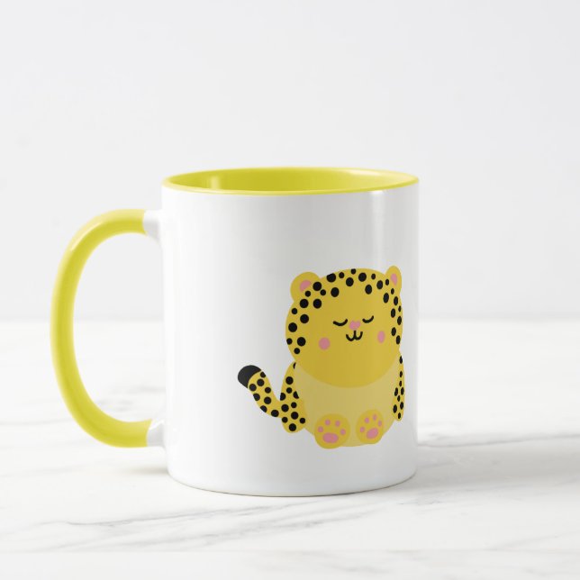 Cute leopard personalized mug (Left)