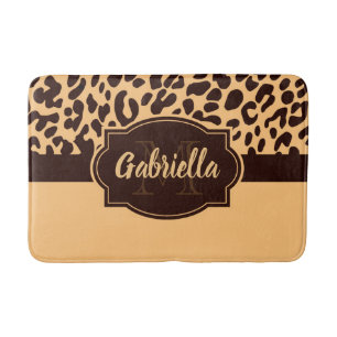 Cute Leopard Print Bath Mat