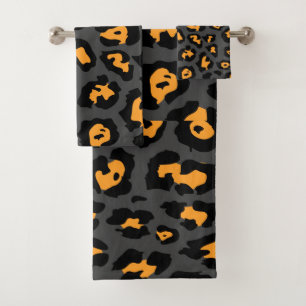 Cute Leopard Print Bath Towel Set