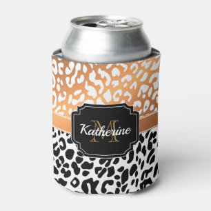 Cute Leopard Print Can Cooler
