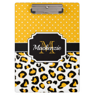 Cute Leopard Print Clipboard