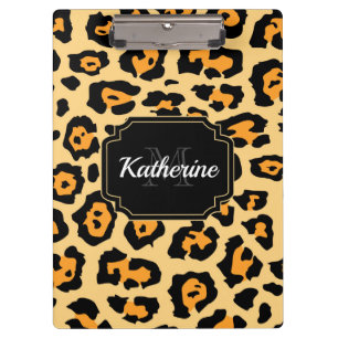 Cute Leopard Print Clipboard