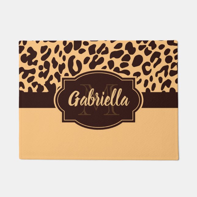 Cute Leopard Print Doormat (Front)