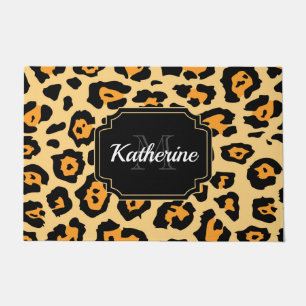 Cute Leopard Print Doormat