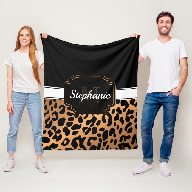 Cute Leopard Print Fleece Blanket (In Situ)