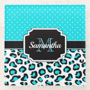 Cute Leopard Print Glass Coaster