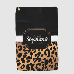 Cute Leopard Print Golf Towel