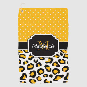 Cute Leopard Print Golf Towel