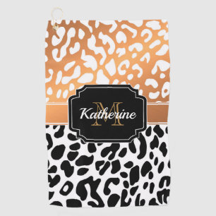 Cute Leopard Print Golf Towel