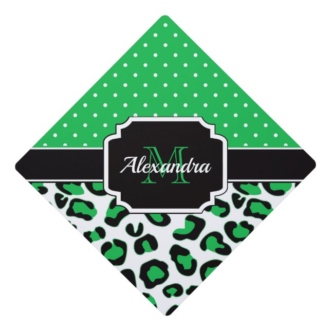 Cute Leopard Print Graduation Cap Topper (Front)