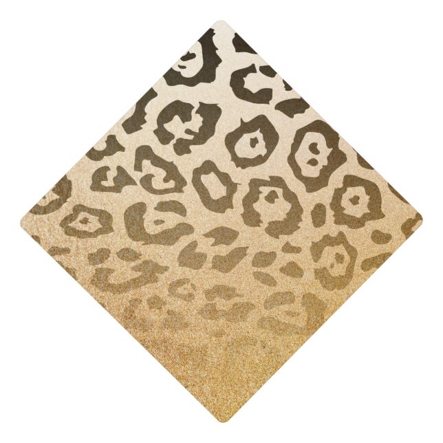 Cute Leopard Print Graduation Cap Topper (Front)