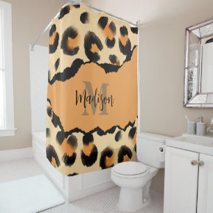 Cute Leopard Print Monogram