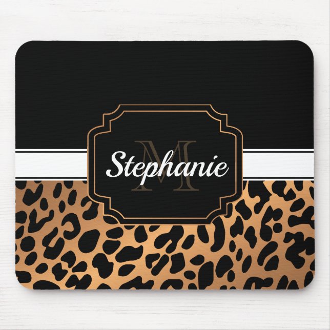 Cute Leopard Print Mouse Pad (Front)