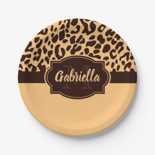 Cute Leopard Print Paper Plate