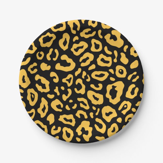 Cute Leopard Print Paper Plate (Front)