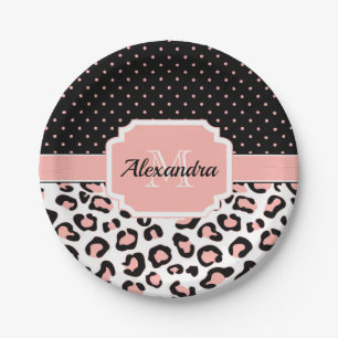 Cute Leopard Print Paper Plate