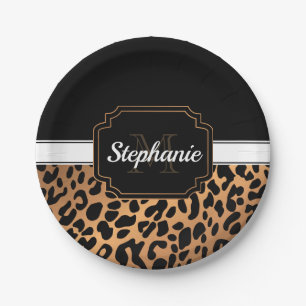 Cute Leopard Print Paper Plate