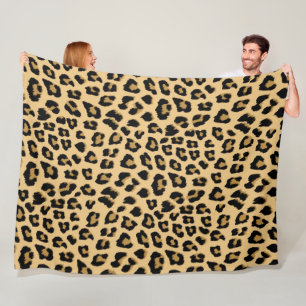 Cute Leopard Print Pattern Fleece Blanket