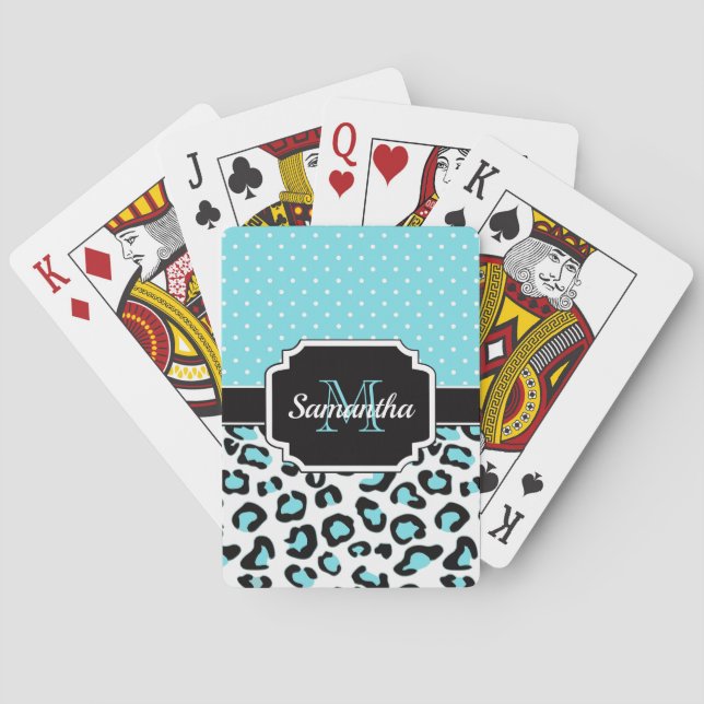 Cute Leopard Print Playing Cards (Back)