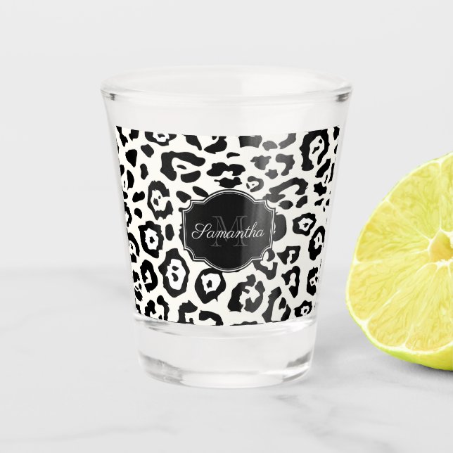 Cute Leopard Print Shot Glass (Front)