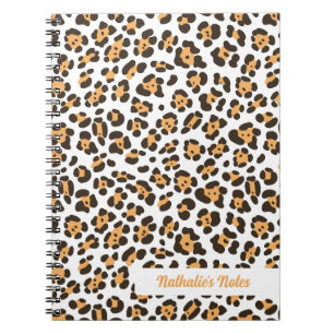 Cute Leopard Print Spiral Notebook