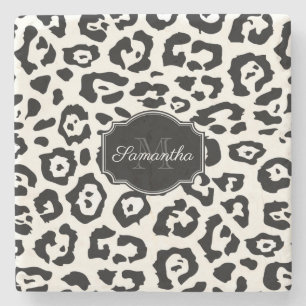Cute Leopard Print Stone Coaster