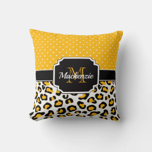 Cute Leopard Print Throw Pillow