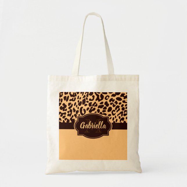 Cute Leopard Print Tote Bag (Front)