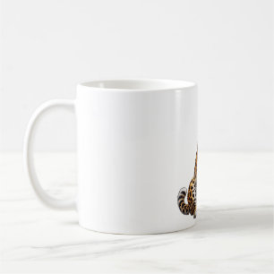 Cute Leopard with Iced Coffee Heart Sunglasses gum Mug