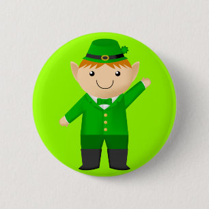 Cute Leprechaun 2 Inch Round Button