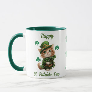 Cute Leprechaun Chat Mug - Bonne Saint Patrick