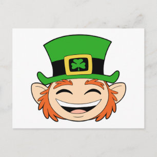 Cute Leprechaun Face Postcard