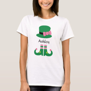 Cute Leprechaun Hat Add Name Women's T-Shirt
