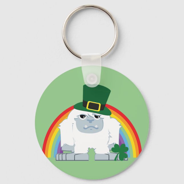 Cute Leprechaun Yeti Keychain (Front)