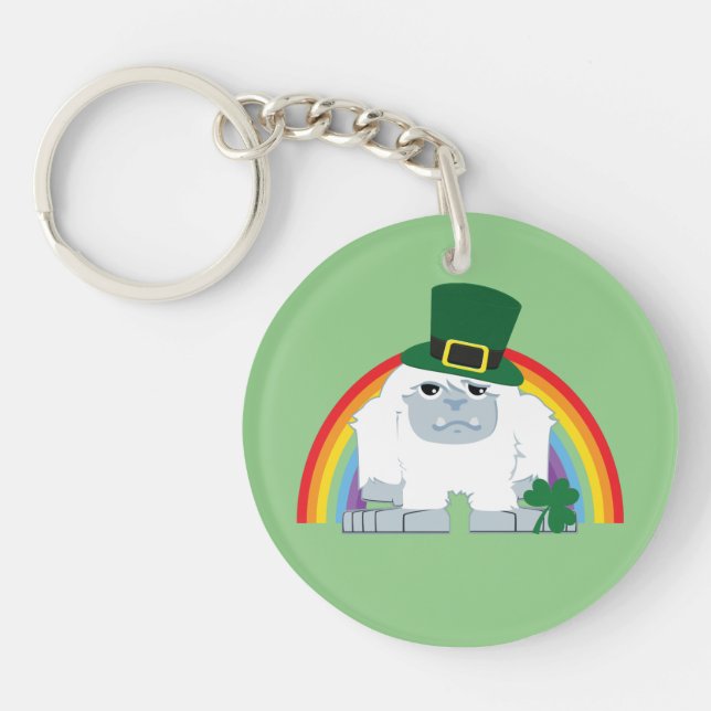Cute Leprechaun Yeti Keychain (Front)