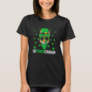 Cute Lepurrchaun Leprechaun Cat Lover Saint Patric T-Shirt