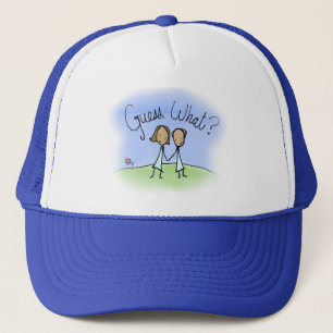 Cute Lesbian Couple Guess What Trucker Hat