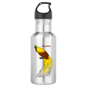 Cute lesser bird of paradise illustration 532 ml water bottle