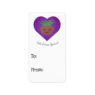 Cute Let Love Grow Aloe Label