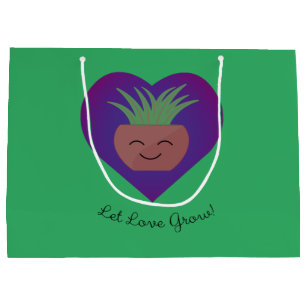 Cute Let Love Grow Aloe Large Gift Bag