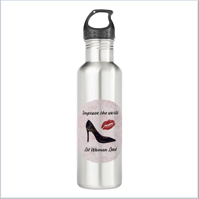Cute Let Women Lead 710 Ml Water Bottle (Bookmark my store!
https://www.zazzle.com/store/capricepetit/products)