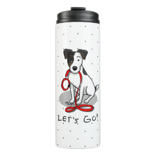Cute Let's Go! Jack Russell Terrier (tri-color 1) Thermal Tumbler