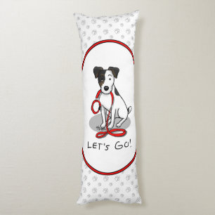Cute Let's Go! Jack Russell Terrier (tri-colour 1) Body Pillow